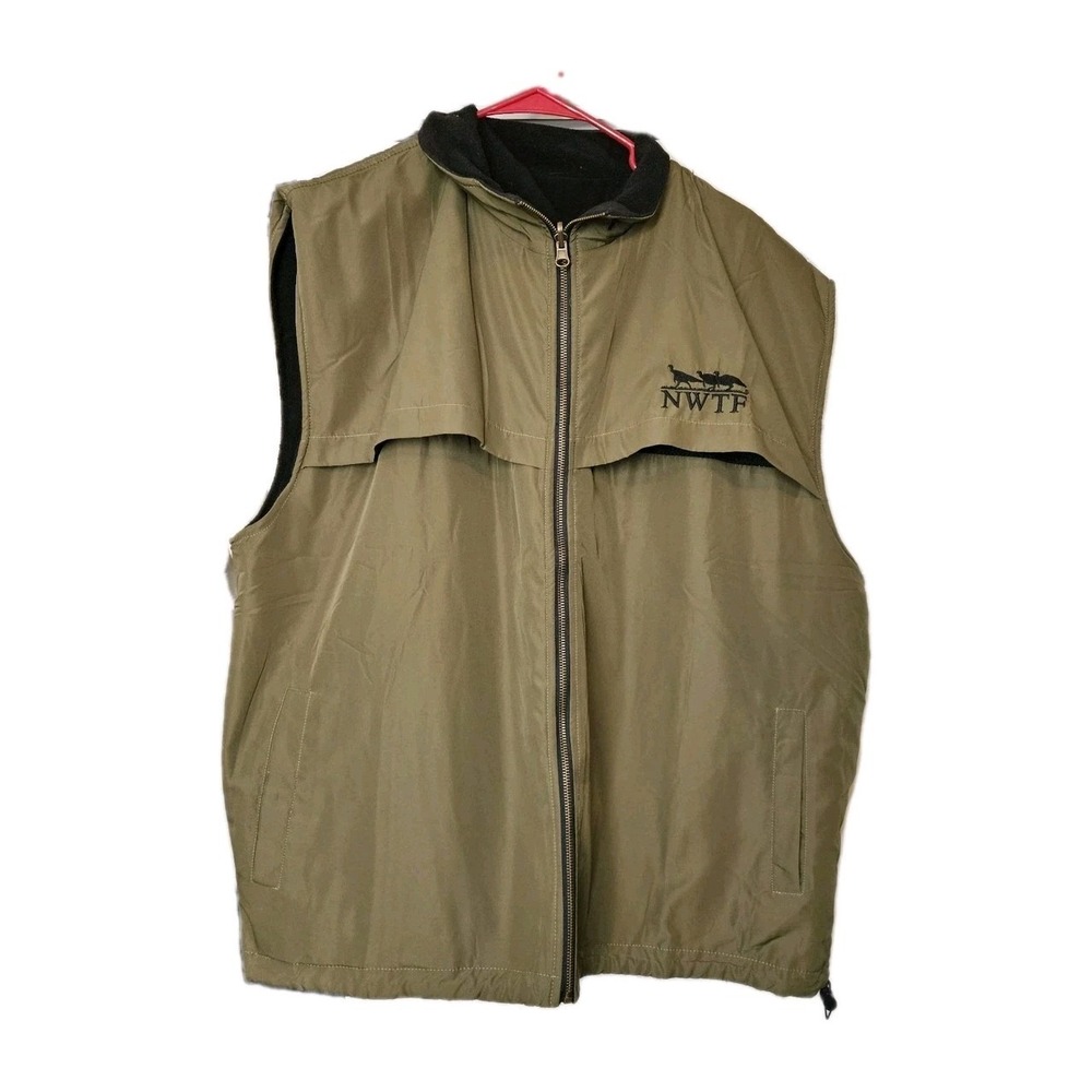 National Wild Turkey Federation Mens Size 2XL Reversible Vest Vented Fleece
